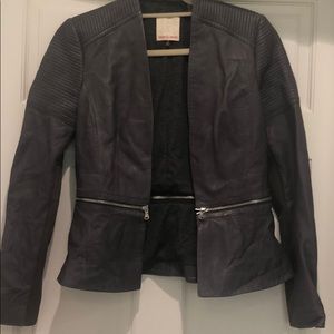 Leather blazer